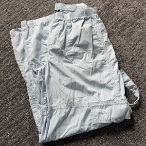 Wild Fable Sky Blue Elastic Waist Cargo Pants Juniors Sz M Y2K Boxy Oversized